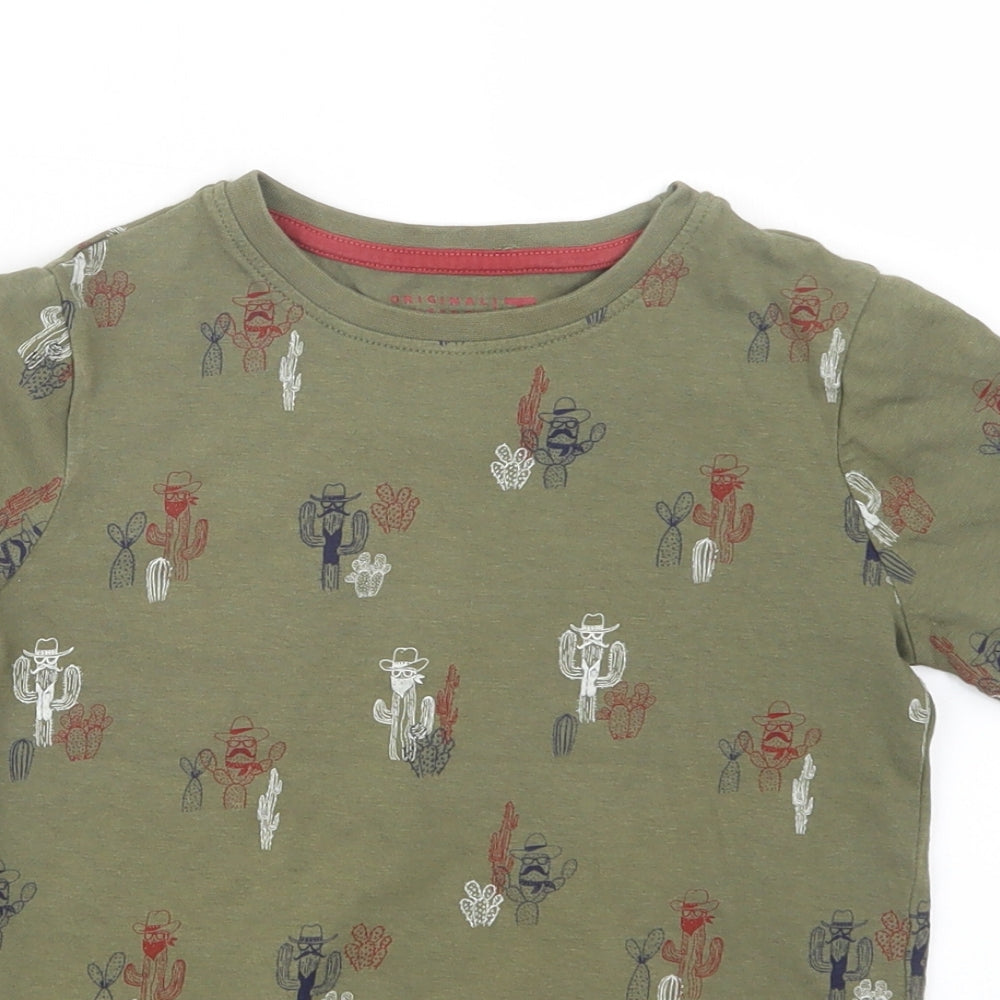 TU Boys Green   Basic T-Shirt Size 6 Years