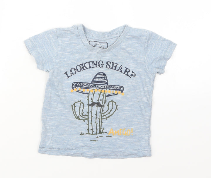 Matalan Boys Blue   Basic T-Shirt Size 12-18 Months