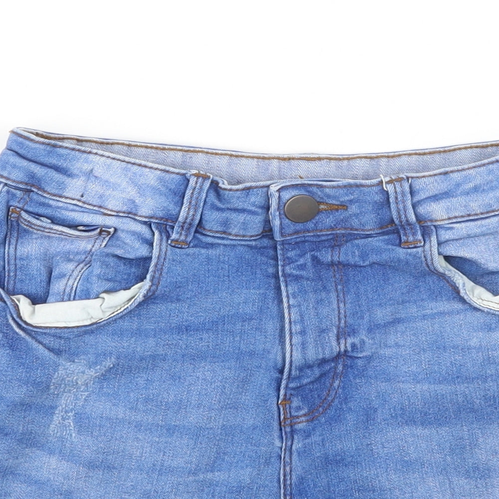 George Boys Blue  Denim Cargo Shorts Size 10-11 Years