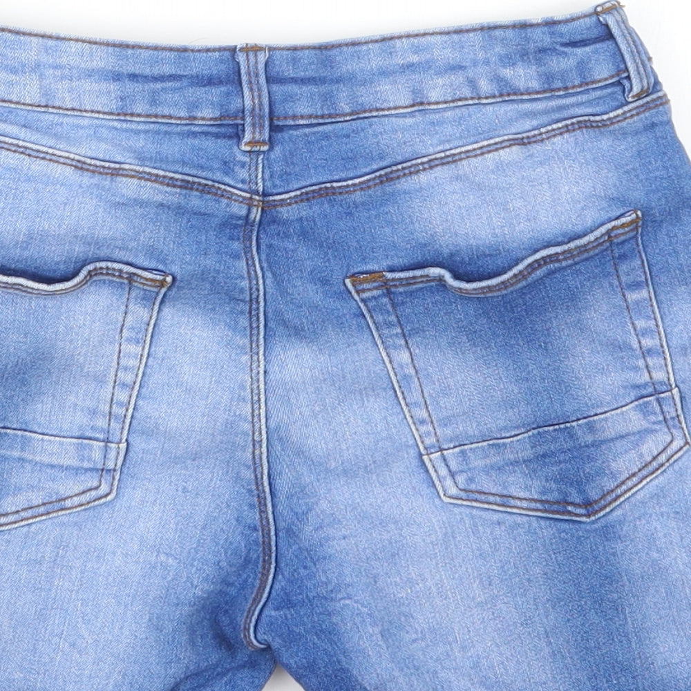 George Boys Blue  Denim Cargo Shorts Size 10-11 Years