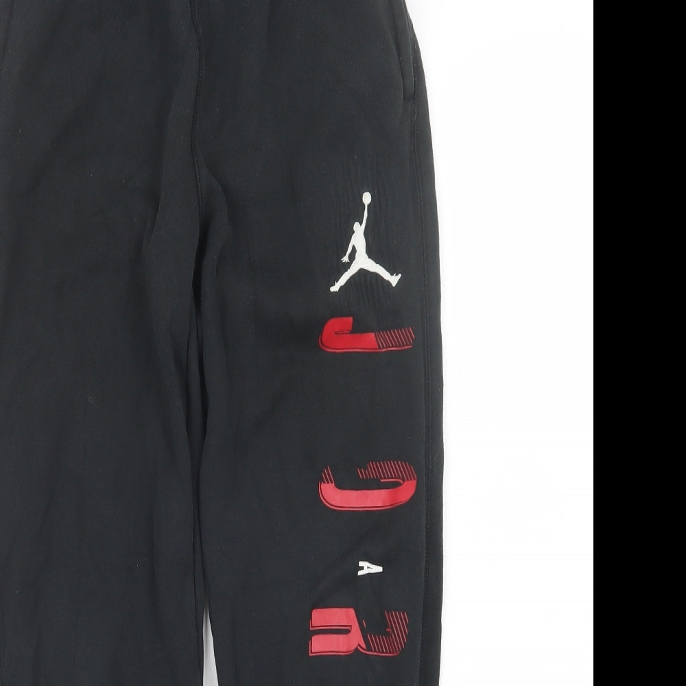 Preworn Boys Black   Jogger Trousers Size 12-13 Years