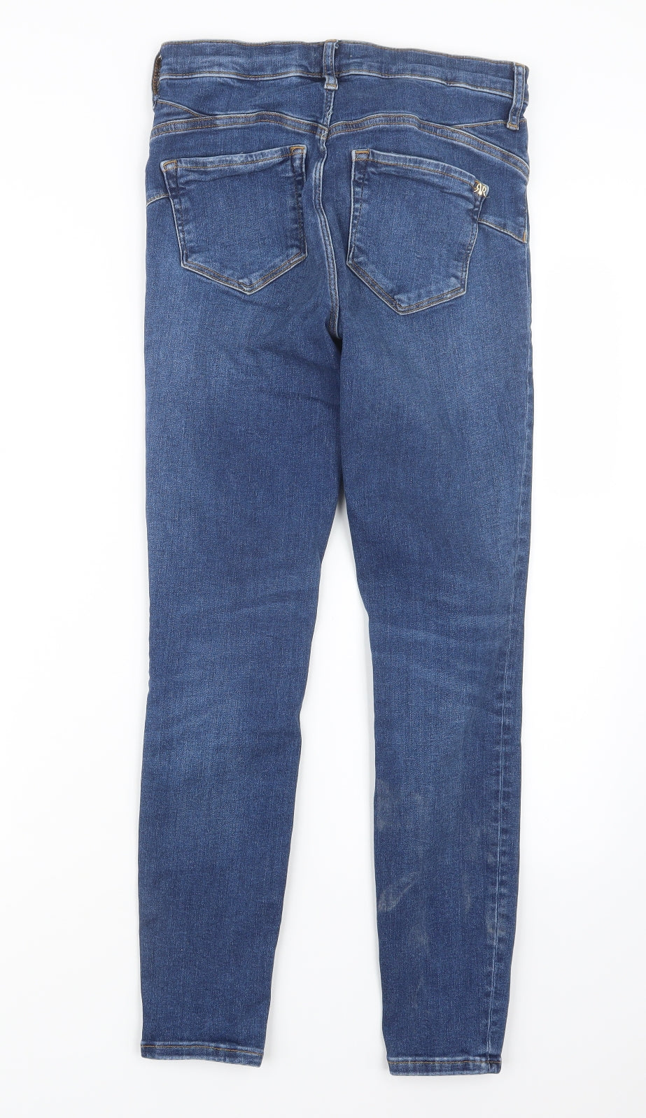 River Island Womens Blue  Denim Straight Jeans Size 12 L27 in