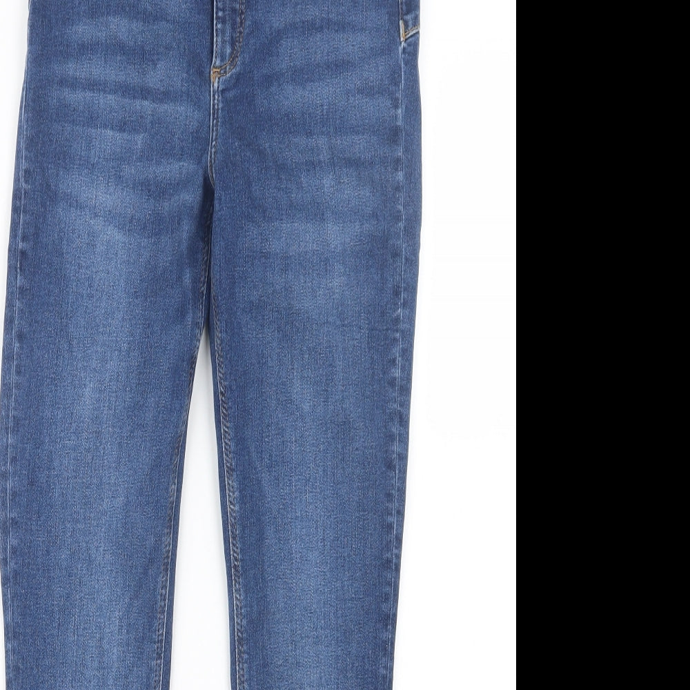 River Island Womens Blue  Denim Straight Jeans Size 12 L27 in