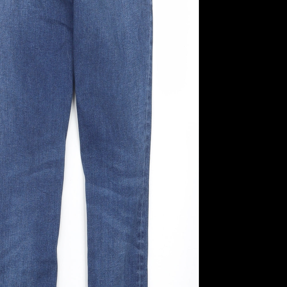 River Island Womens Blue  Denim Straight Jeans Size 12 L27 in
