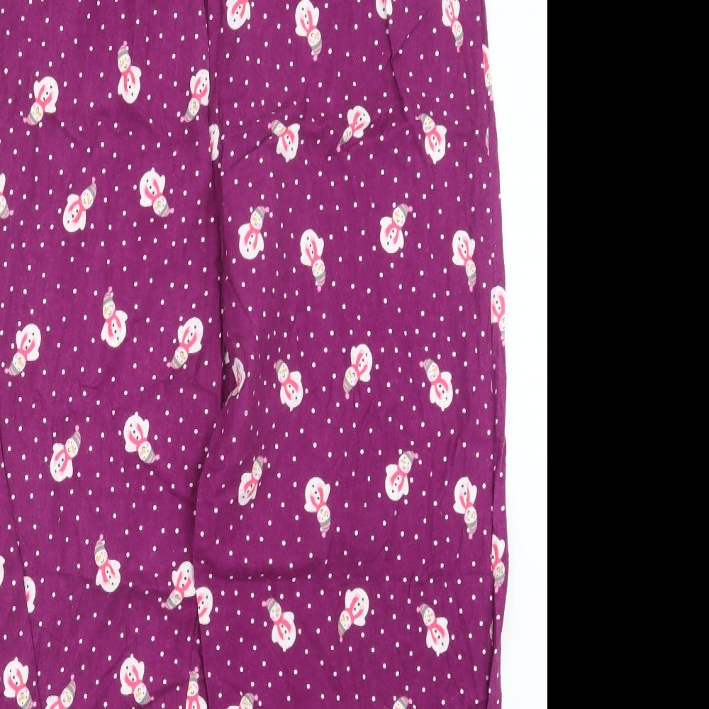 BHS Womens Purple Geometric  Capri Pyjama Pants Size 16