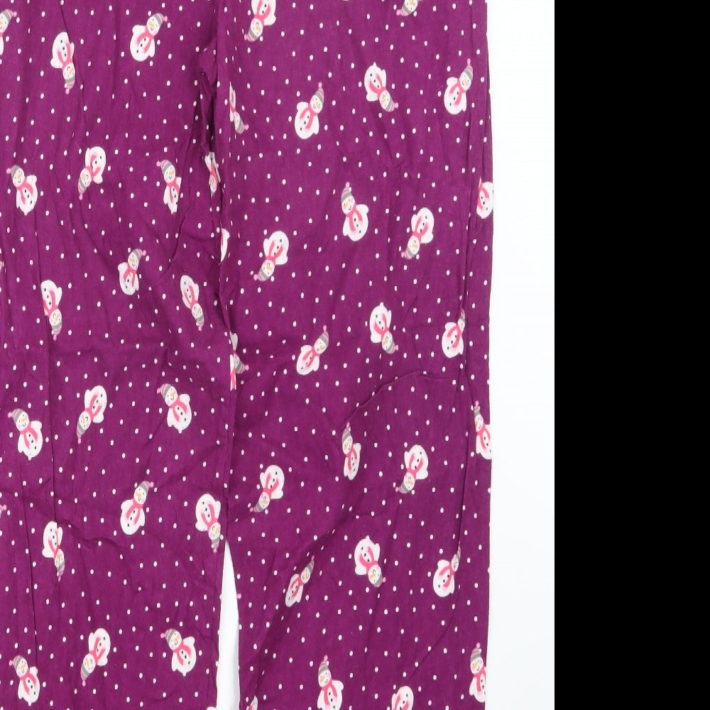 BHS Womens Purple Geometric  Capri Pyjama Pants Size 16