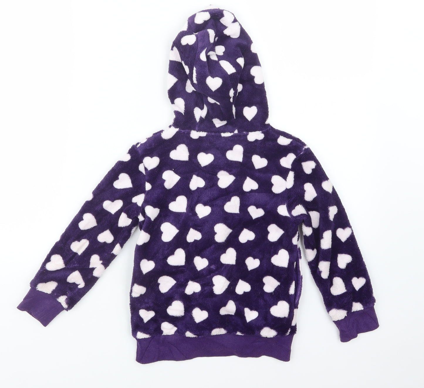 Peter Storm Girls Purple Geometric  Full Zip Hoodie Size 3-4 Years