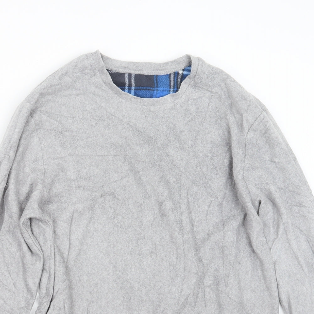 F&F Mens Grey Geometric   Pyjama Top Size S