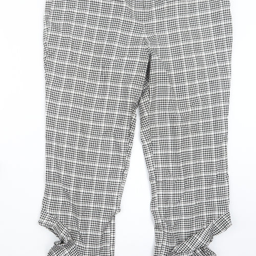 ASOS Womens Black Check  Trousers  Size 16 L28 in