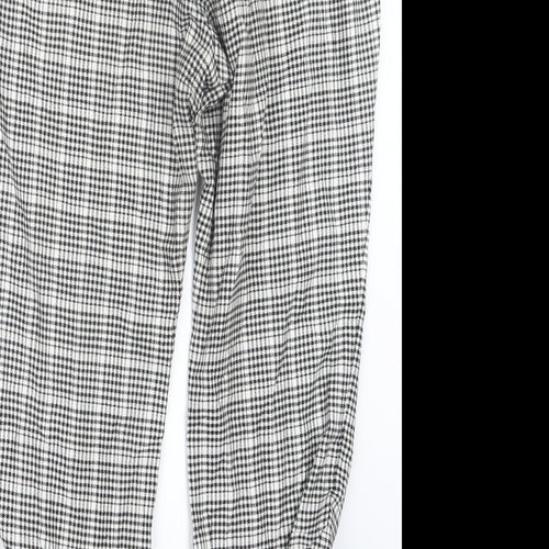 ASOS Womens Black Check  Trousers  Size 16 L28 in