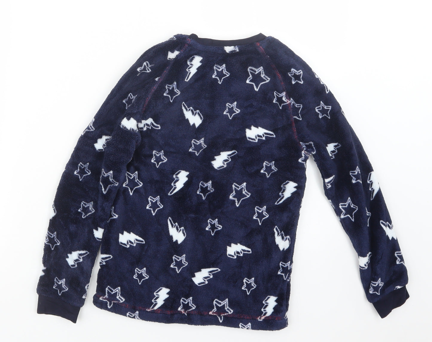 George Boys Blue Geometric   Pyjama Top Size 8-9 Years