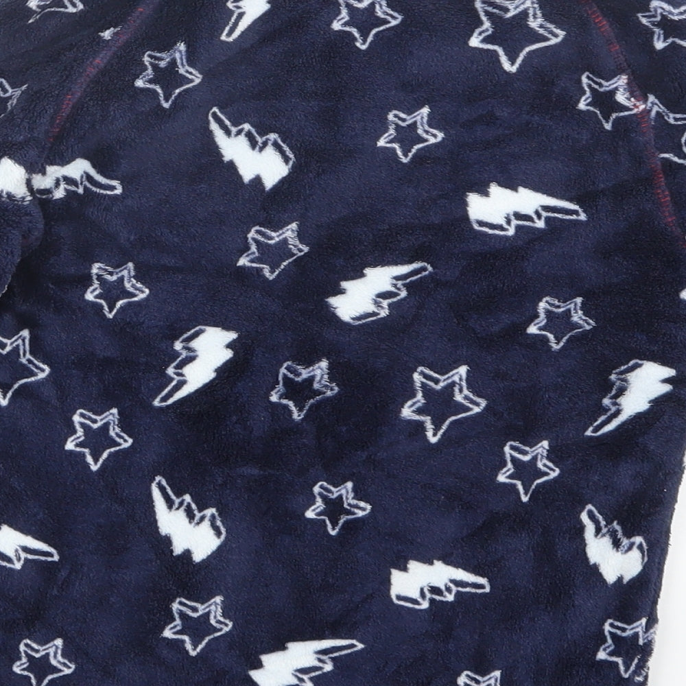 George Boys Blue Geometric   Pyjama Top Size 8-9 Years