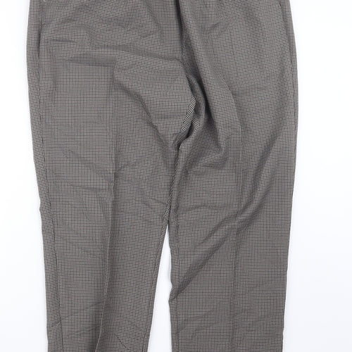 Premier Man Mens Brown Houndstooth  Trousers  Size 36 in L31 in