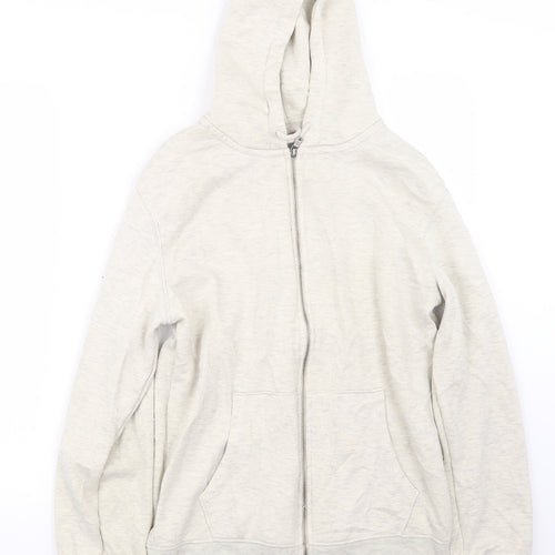 Easy Mens Ivory   Full Zip Hoodie Size S