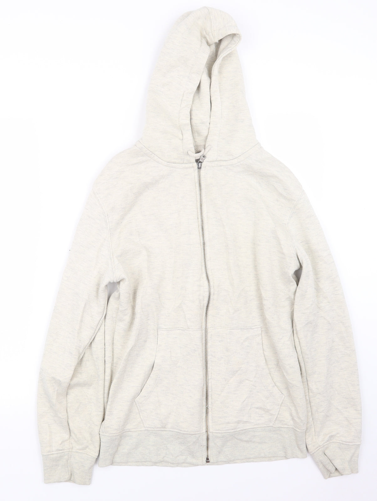 Easy Mens Ivory   Full Zip Hoodie Size S