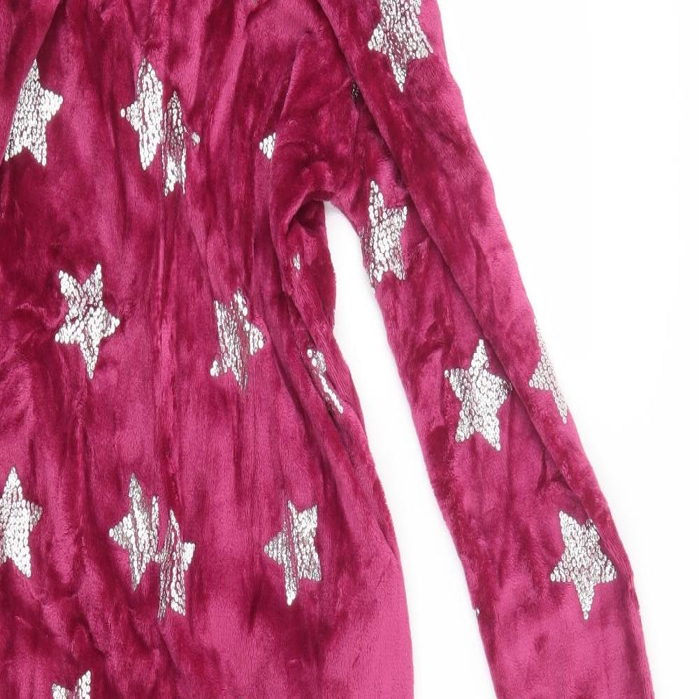 Studio Womens Pink Geometric  Top One Piece Size S
