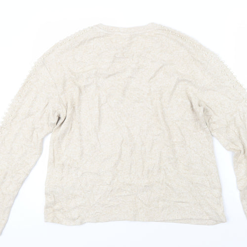 H&M Womens Beige   Pullover Jumper Size M