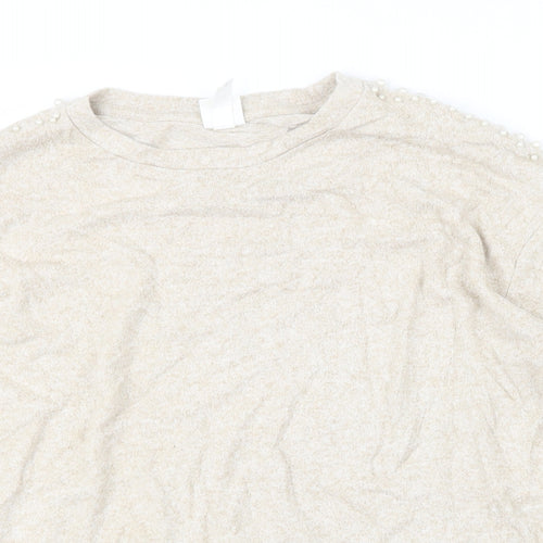 H&M Womens Beige   Pullover Jumper Size M