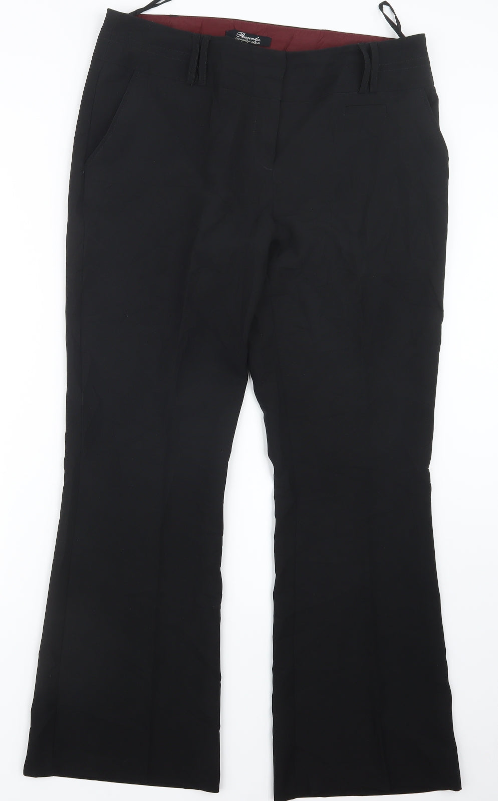 Peacocks Womens Black   Trousers  Size 14 L30 in