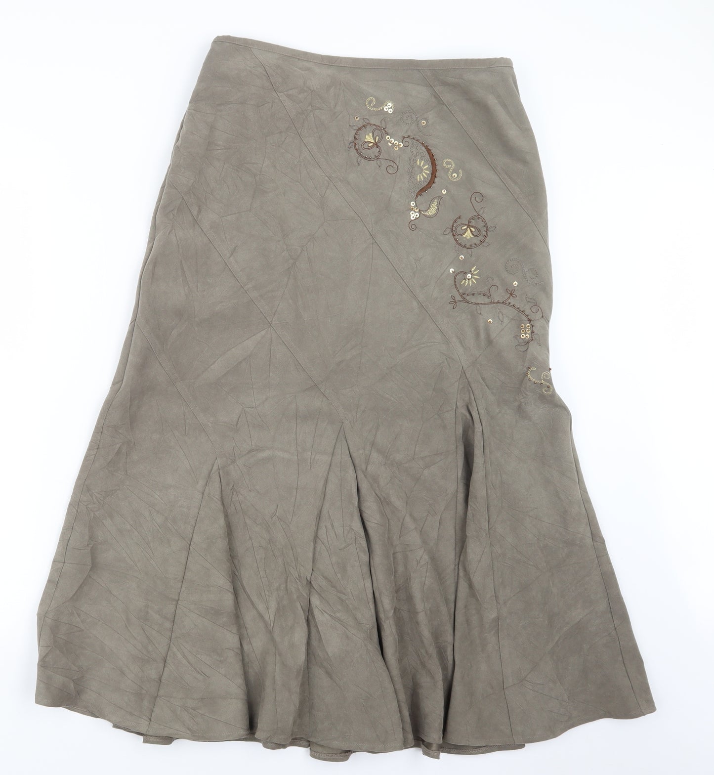 Debenhams Womens Green   A-Line Skirt Size 14