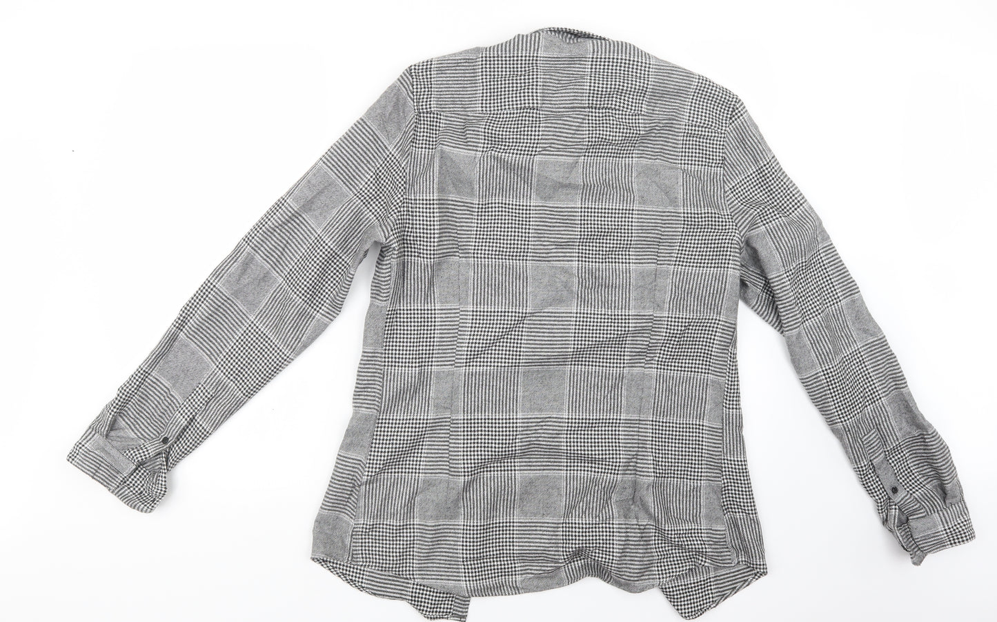 River Island Mens Black Houndstooth   Button-Up Size M