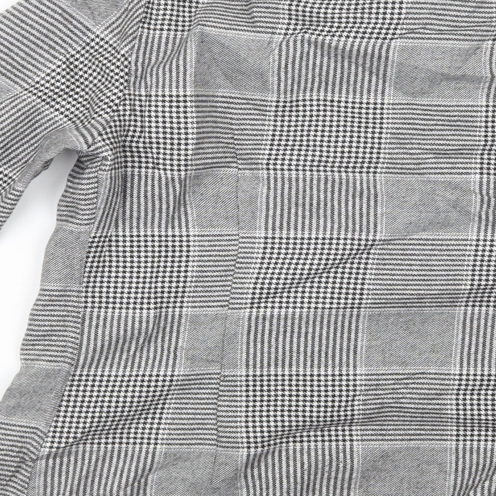 River Island Mens Black Houndstooth   Button-Up Size M