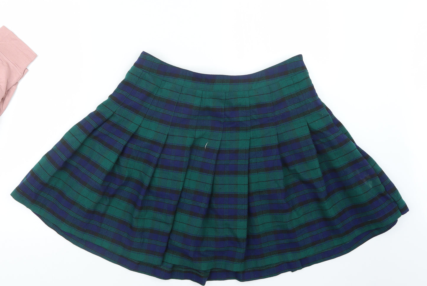 FOREVER 21 Womens Blue Check  A-Line Skirt Size 18