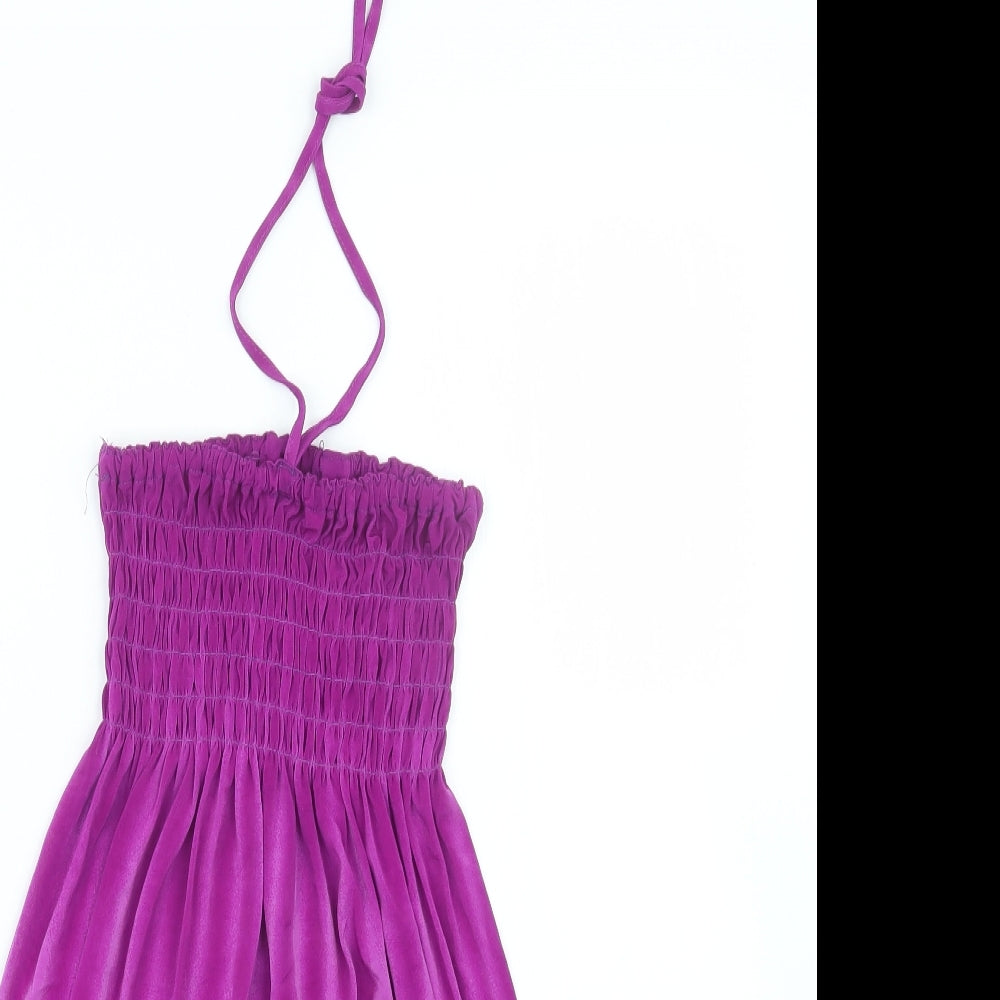 Preworn Womens Purple Geometric  Mini  Size 6