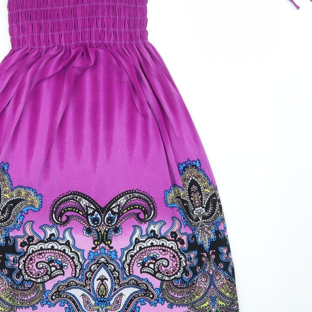 Preworn Womens Purple Geometric  Mini  Size 6