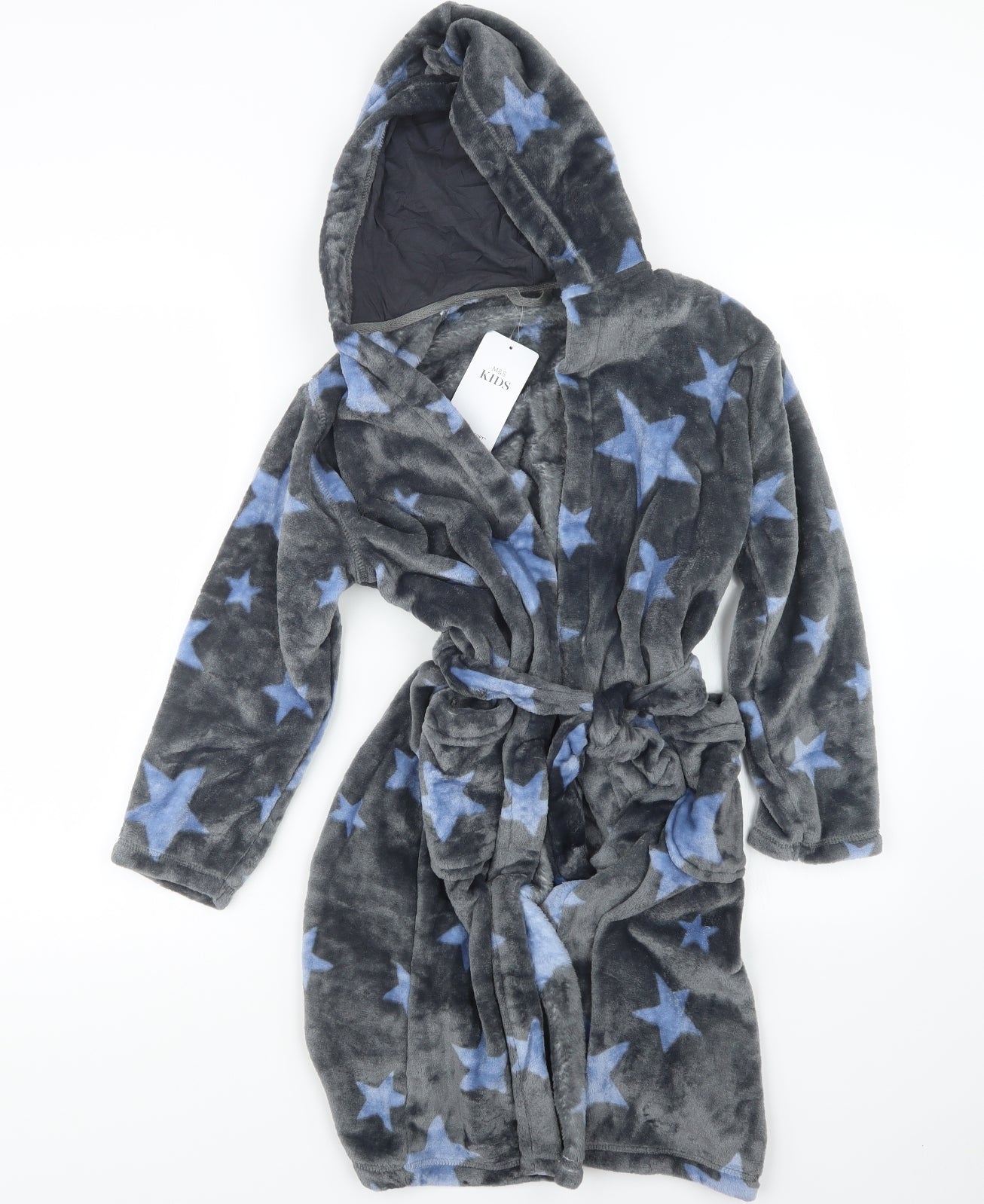 Marks and Spencer Boys Grey Geometric   Robe Size 9-10 Years