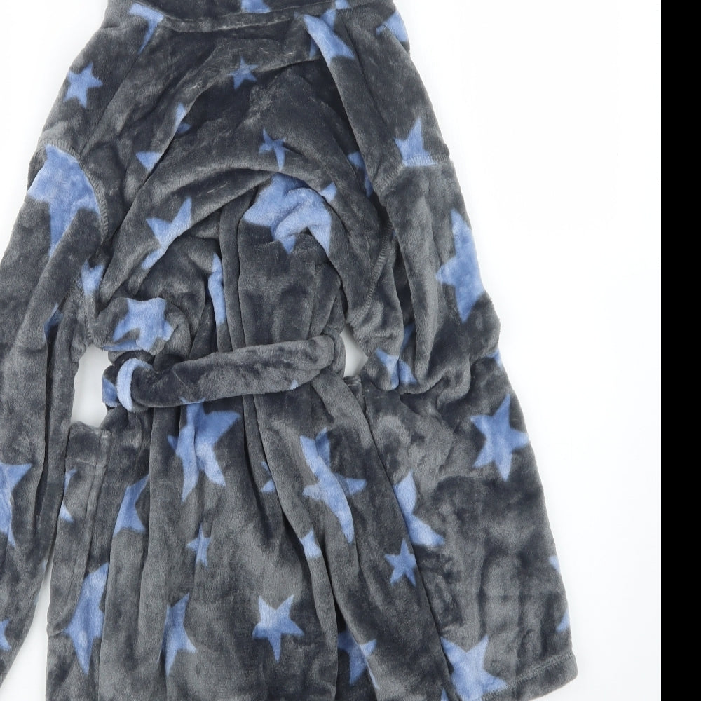 Marks and Spencer Boys Grey Geometric   Robe Size 9-10 Years