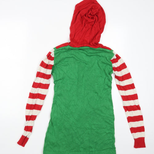 Brave Soul Girls Green   Pullover Hoodie Size S  - Seasonal Christmas Festive Holiday