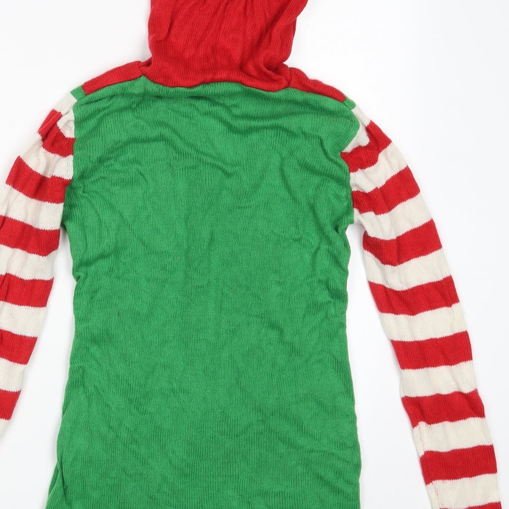 Brave Soul Girls Green   Pullover Hoodie Size S  - Seasonal Christmas Festive Holiday