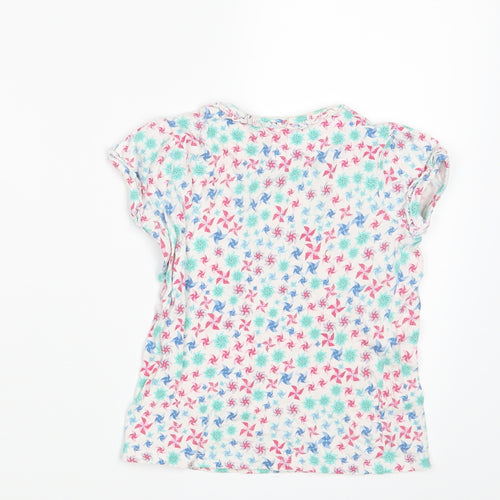 Mini Club Girls White   Basic T-Shirt Size 4-5 Years