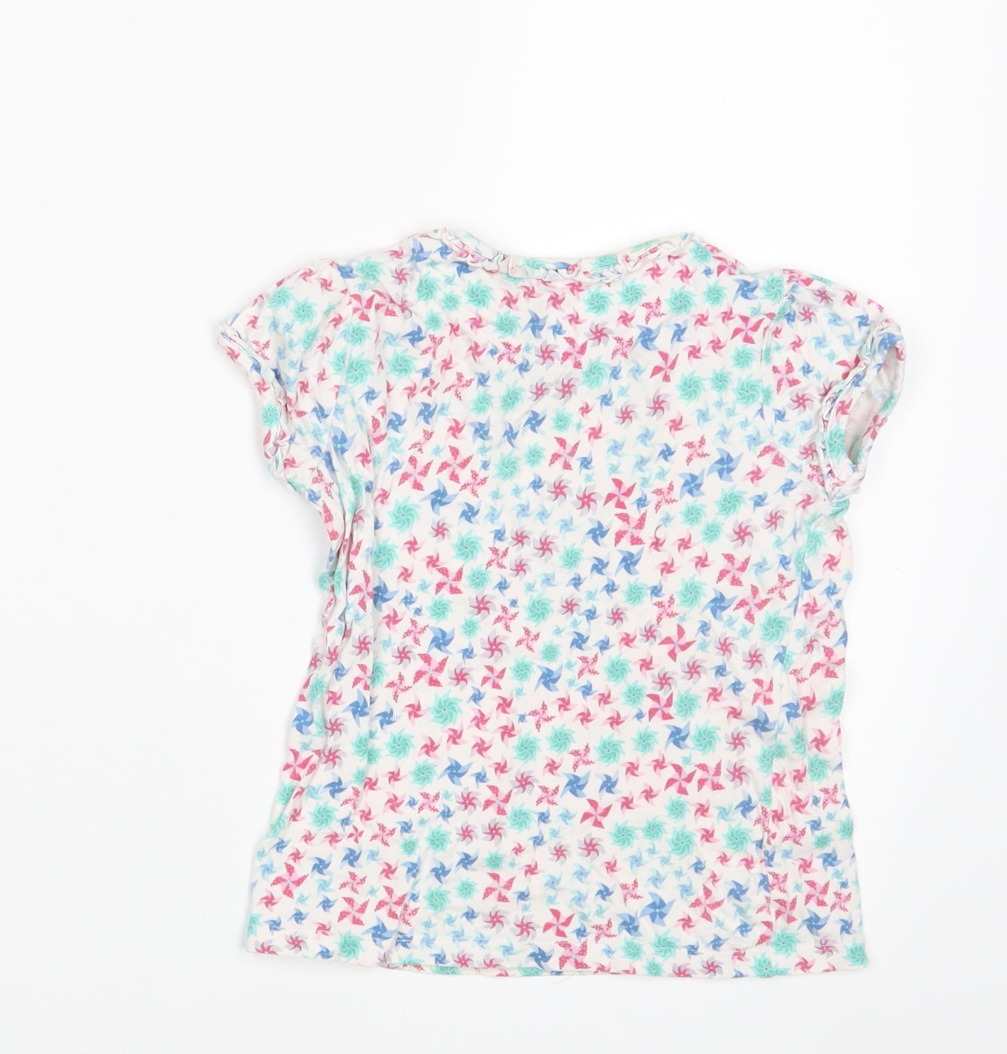 Mini Club Girls White   Basic T-Shirt Size 4-5 Years