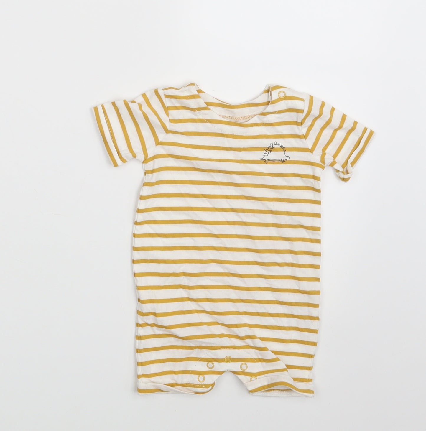 TU Boys White Striped  Babygrow One-Piece Size 3-6 Months