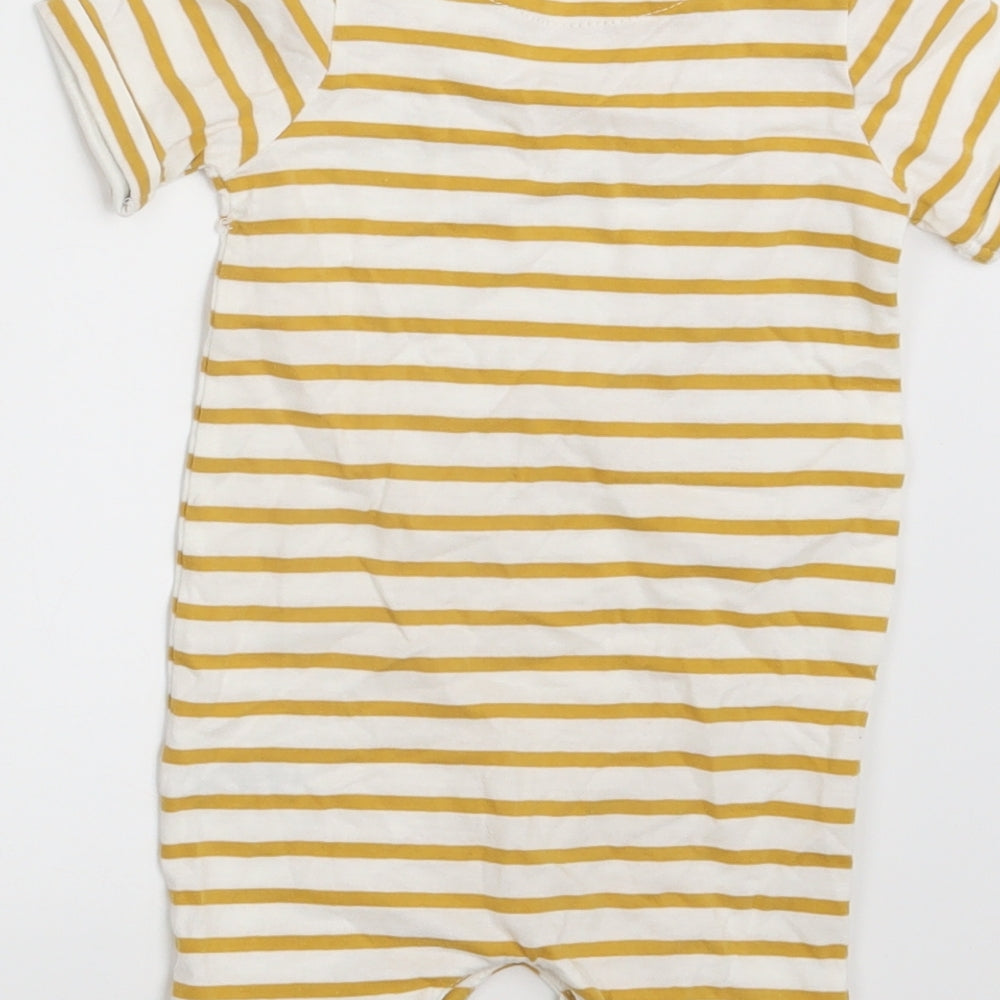 TU Boys White Striped  Babygrow One-Piece Size 3-6 Months