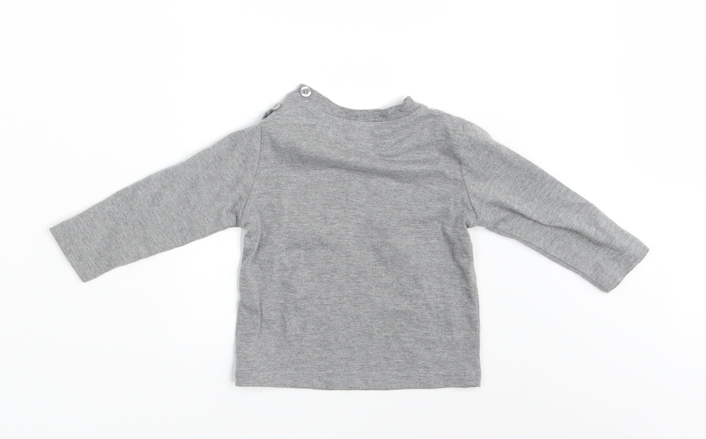 Preworn Boys Grey   Basic T-Shirt Size 12 Months  - Royal Baby