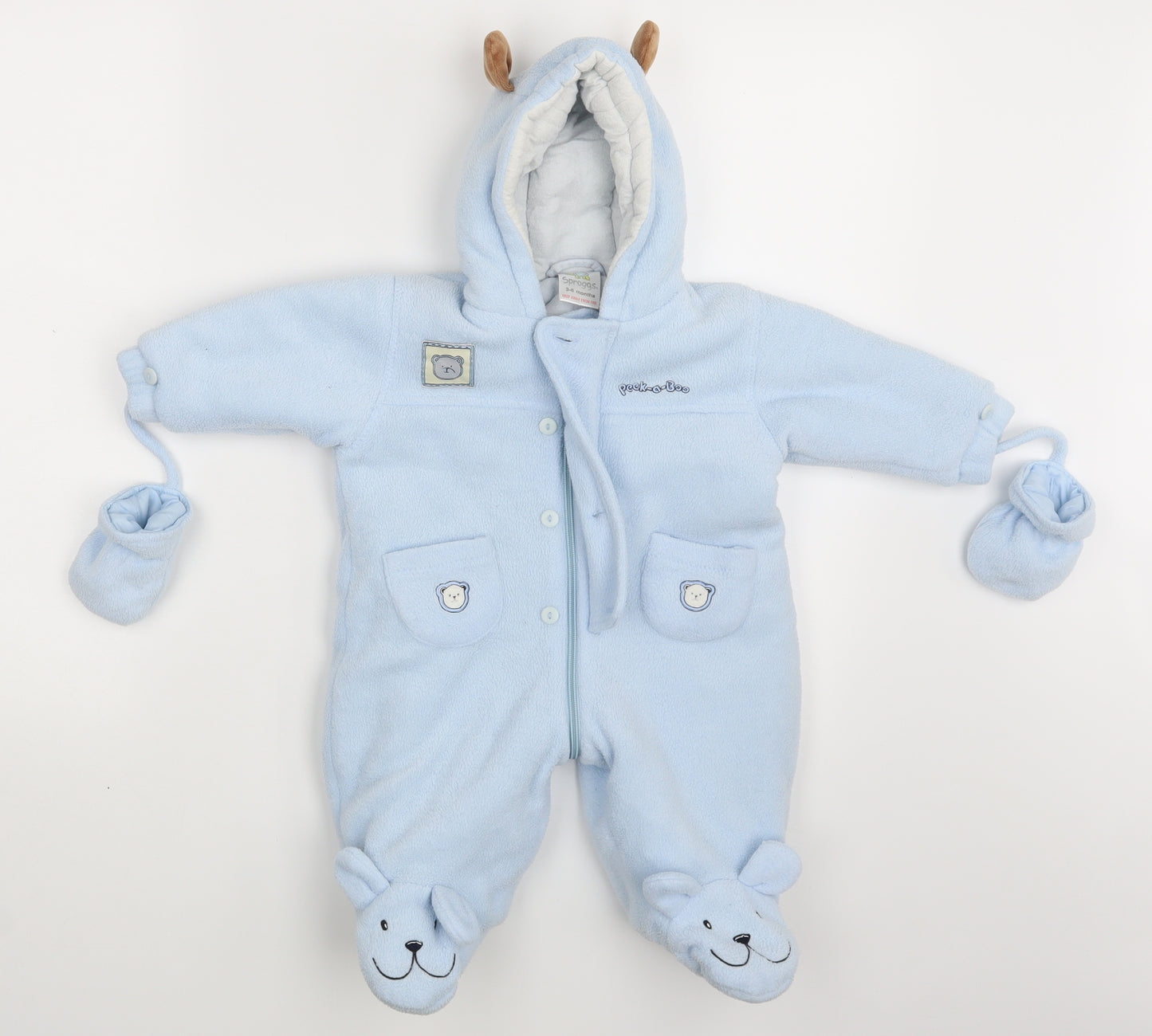 Sproggs Boys Blue   Babygrow One-Piece Size 3-6 Months