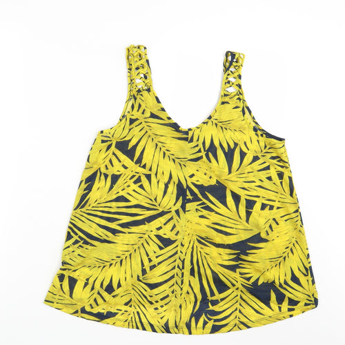 H&M Womens Yellow Paisley  Basic Tank Size S