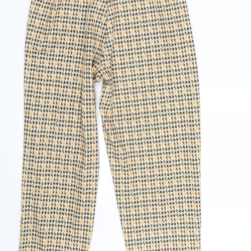 Preworn Girls Multicoloured Geometric  Sweatpants Trousers One Size