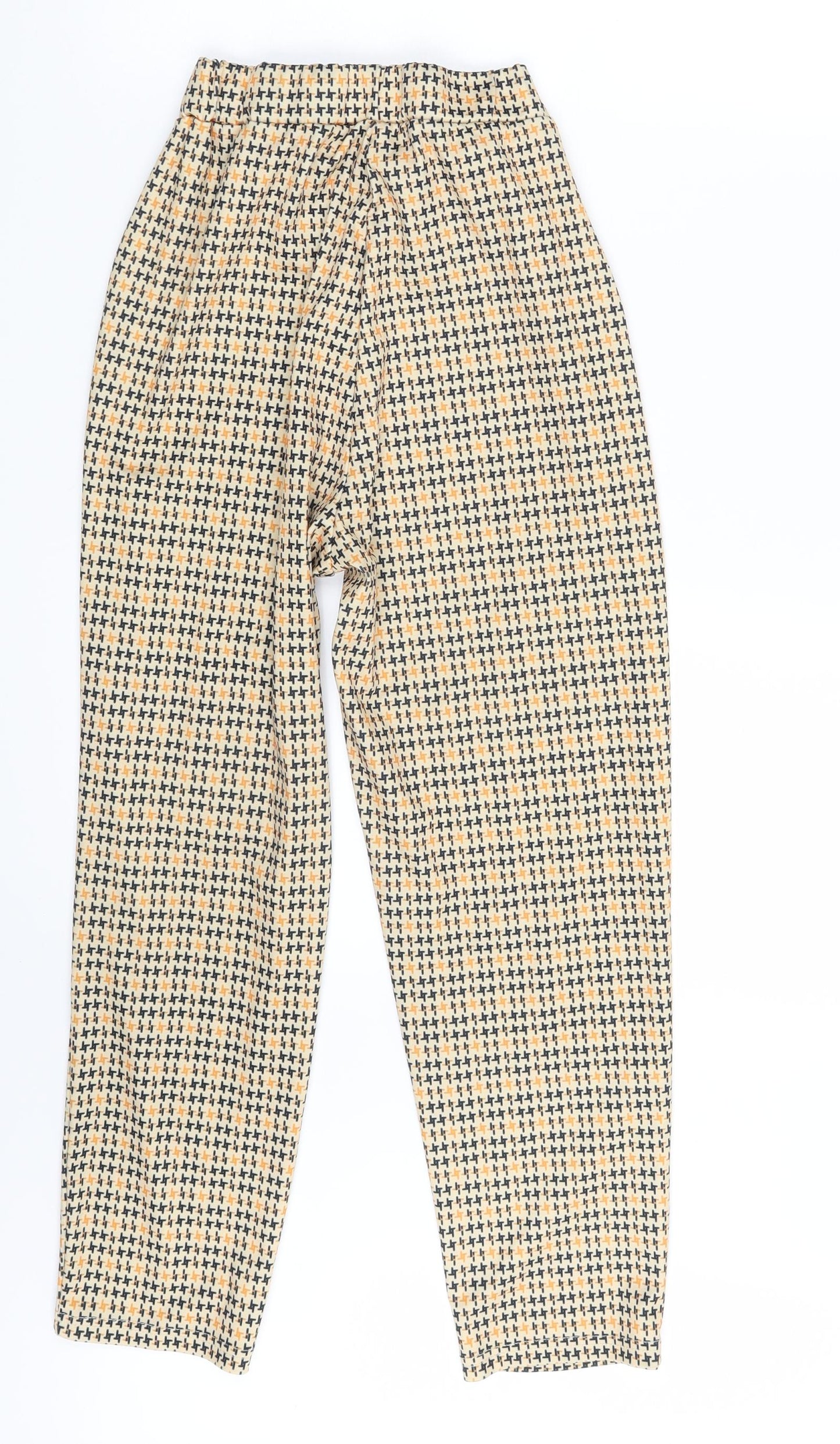 Preworn Girls Multicoloured Geometric  Sweatpants Trousers One Size
