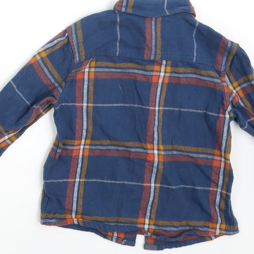 Mini Club Boys Blue Check  Basic Button-Up Size 12-18 Months