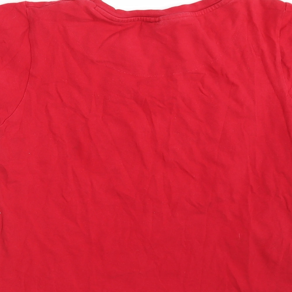 Disney Womens Red   Basic T-Shirt Size 10