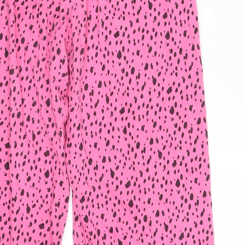 Preworn Womens Pink Animal Print  Sweatpants Trousers One Size L25 in