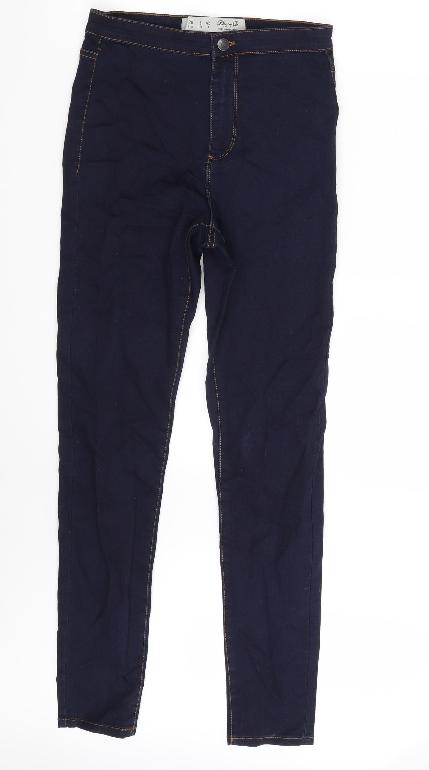 Denim Co. Womens Blue  Denim Jegging Jeans Size 10 L30 in