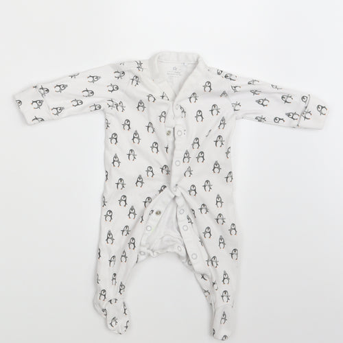 NEXT Baby White Animal Print  Coverall One-Piece Size 0-3 Months
