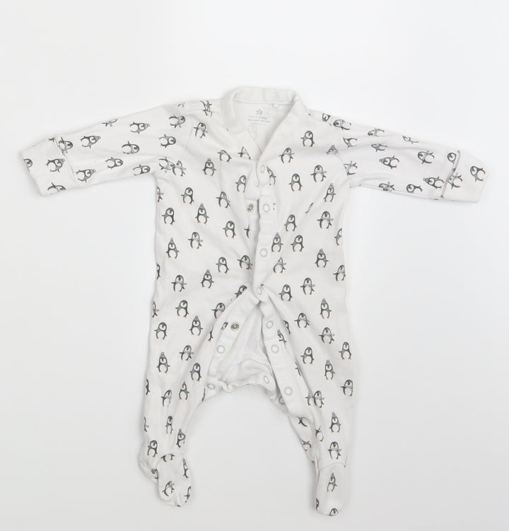 NEXT Baby White Animal Print Coverall One-Piece Size 0-3 Months