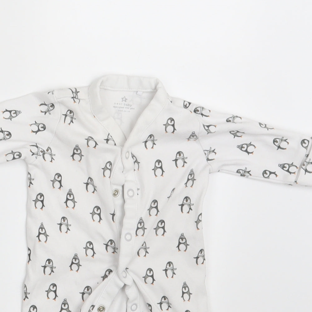 NEXT Baby White Animal Print  Coverall One-Piece Size 0-3 Months