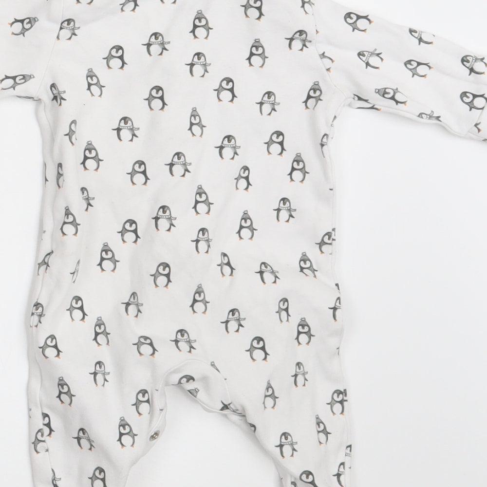NEXT Baby White Animal Print  Coverall One-Piece Size 0-3 Months